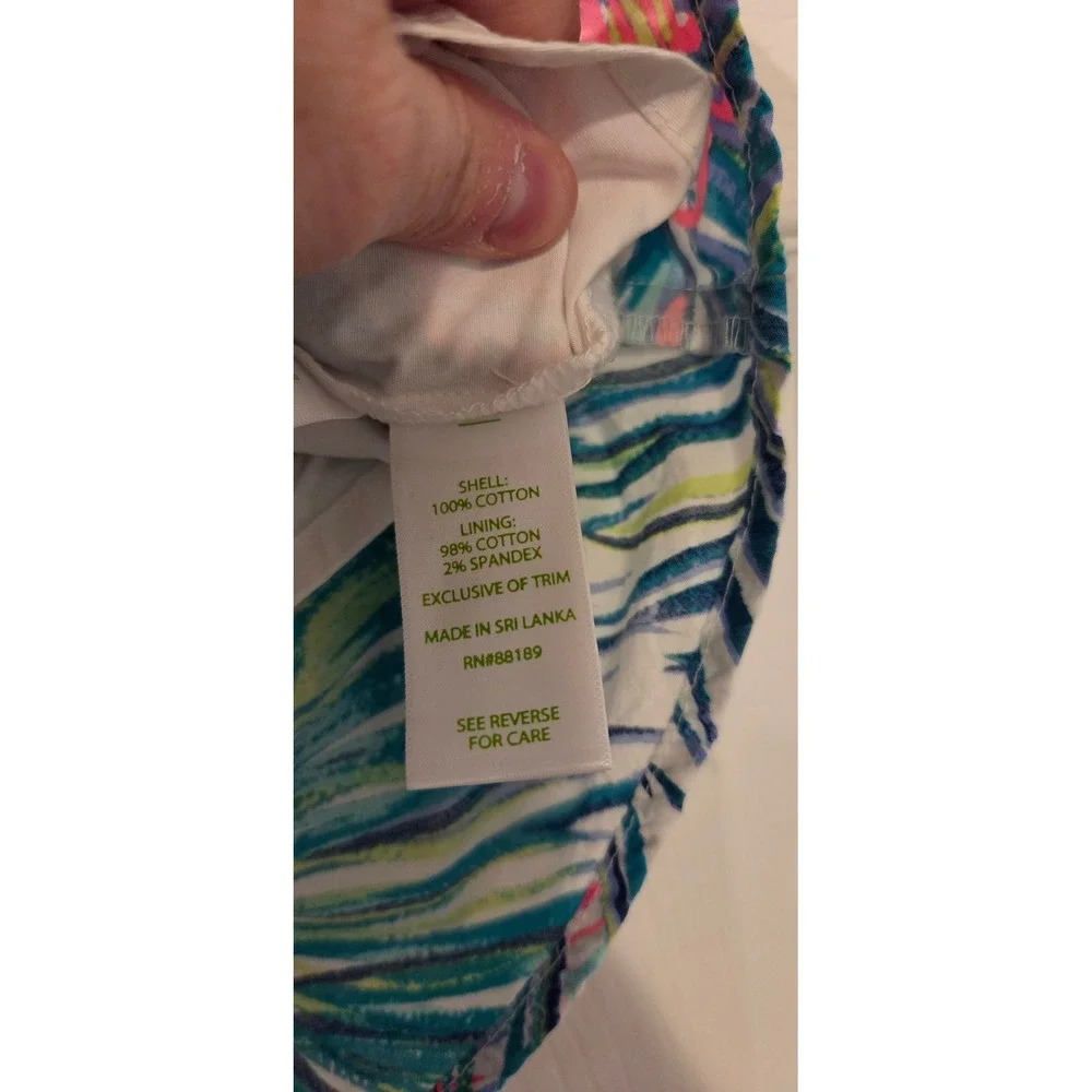 Lilly Pulitzer Sam Skort Girls 12 XL Tropical Bird Print Cotton Skirt Shorts